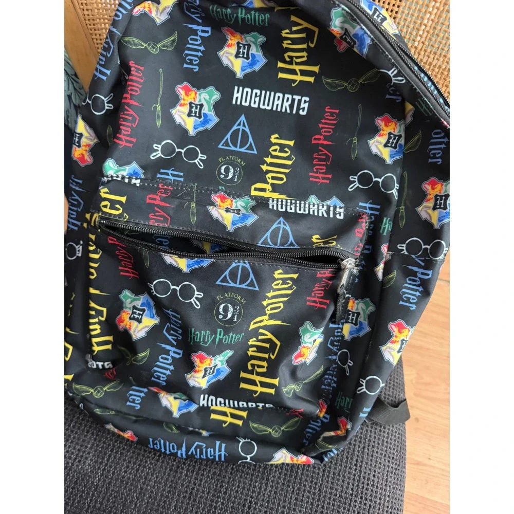Harry Potter Hogwarts All Over Print Backpack Black School Bag Travel Rucksack
